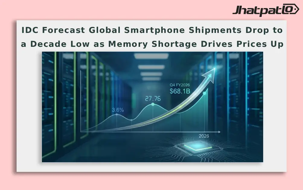  IDC Forecast Global Smartphone Shipments Drop to a Decade Low as Memory Shortage Drives Prices Up